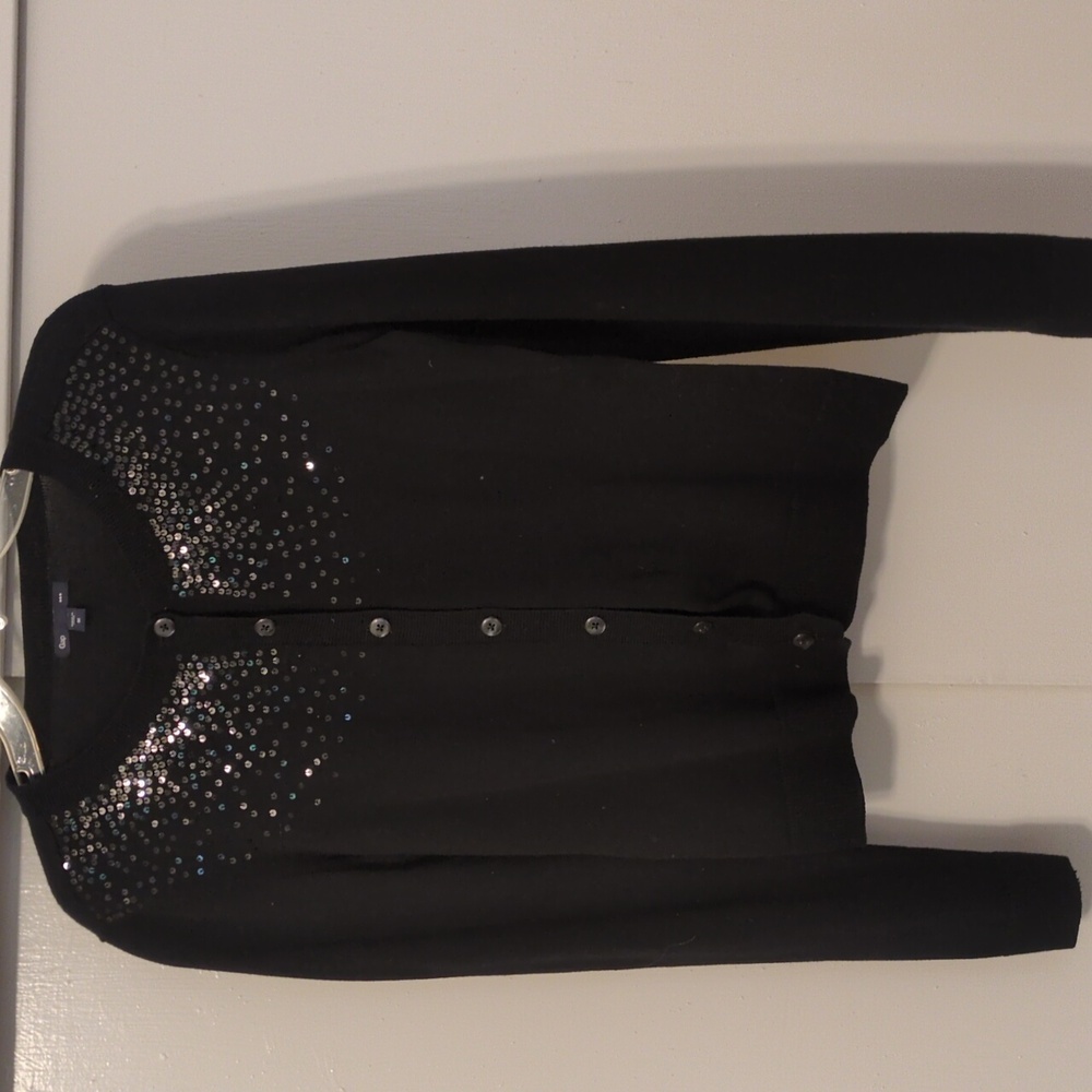 Gap Black Cardigan With Sequin Detail